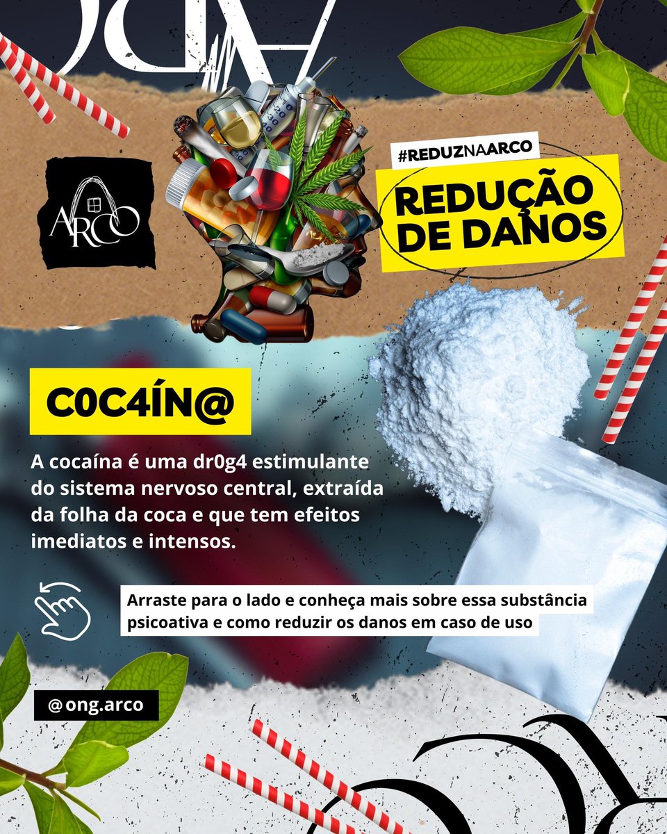 ong_arco's tweet photo. VOCÊS JÁ VIRAM AS DICAS DE REDUÇÃO DE DANOS QUE A ARCO PREPAROU PRA QUEM USA C0C4ÍN@? Quer proteger a sua saúde e a de seus amigues e reduzir os danos do uso de substâncias? #ReduzNaArco #ReduçãoDeDanos POST COMPLETO NO INSTAGRAM: @ ONG.ARCO https://t.co/7u7blHaGTt