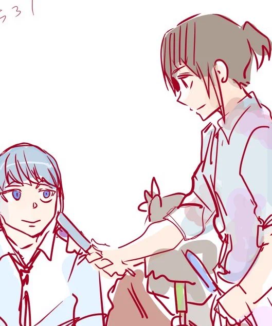 Bam holding blue things 
