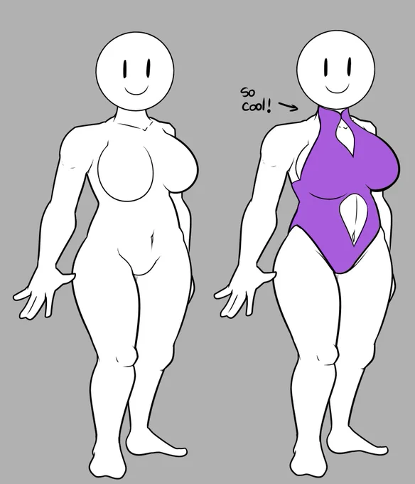 i am only slightly sorry but if more than 60% of your ocs have like this body shape you are awesome and cool and I hope you have a great day! 