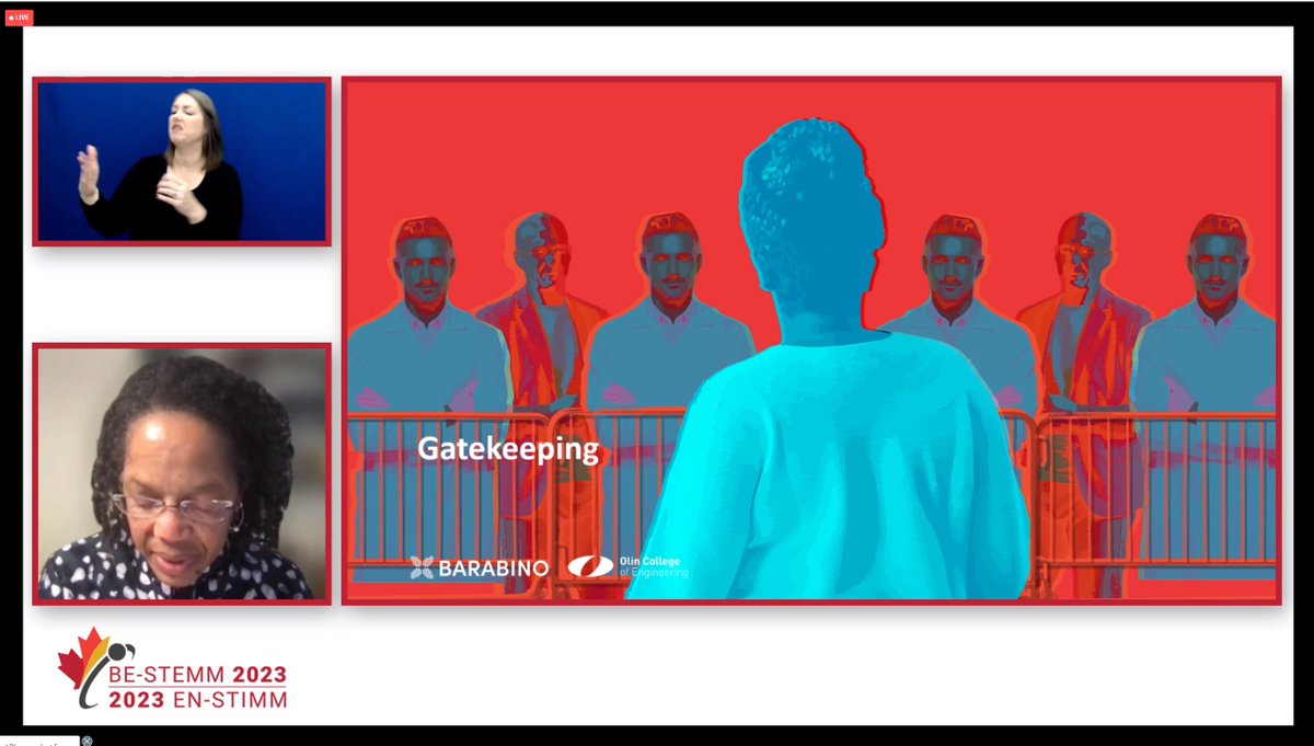 Dr <a href="/GildaBarabino/">Gilda Barabino</a>  shares a quote, so evocative (which I am paraphrasing): 'who does science, influences what is science' . Science is not independent of society, nor of social stereotypes and the expectations that are rolled into those stereotypes <a href="/CanBlackSci/">Canadian Black Scientists Network</a> #BESTEMM2023