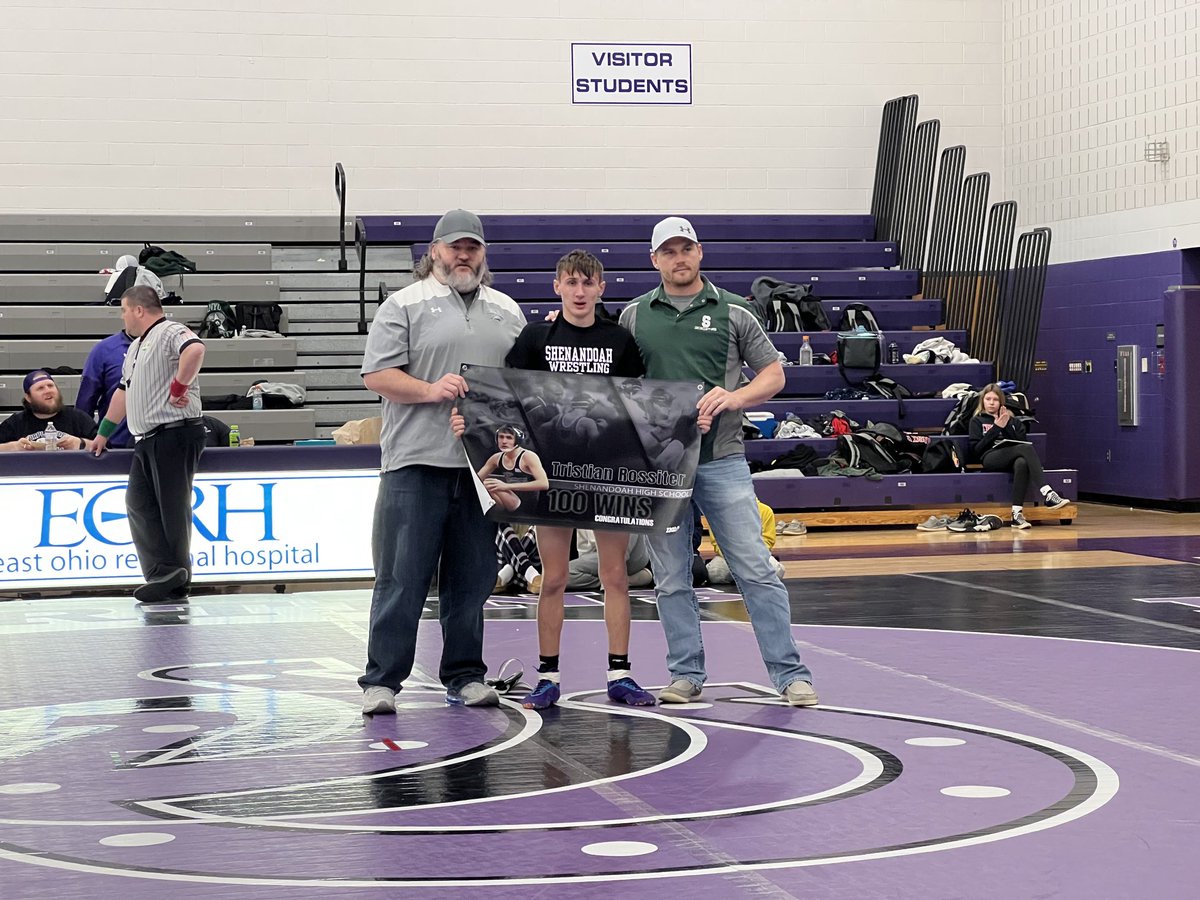 Congratulations to Tristen Rossiter on his 100th win! This young man has worked hard to be good! More milestones to come!! #ProudCoach #ZepStrong