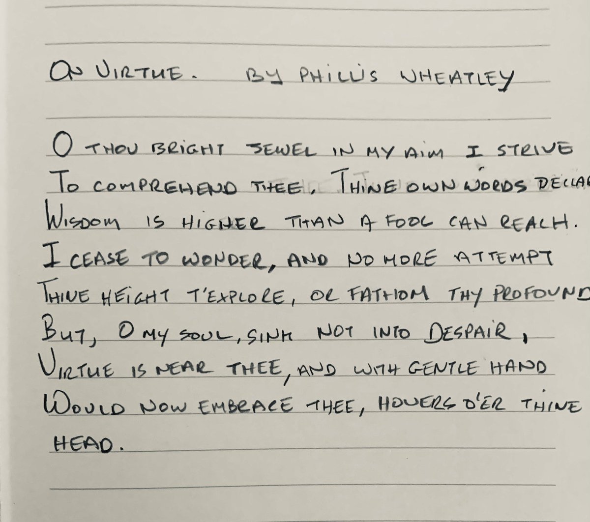 Published in 1773 “Teach me a better strain, a nobler lay. O Thou, enthroned with Cherubs in the realms of day! @philliswheat ( Todays balm for the soul)