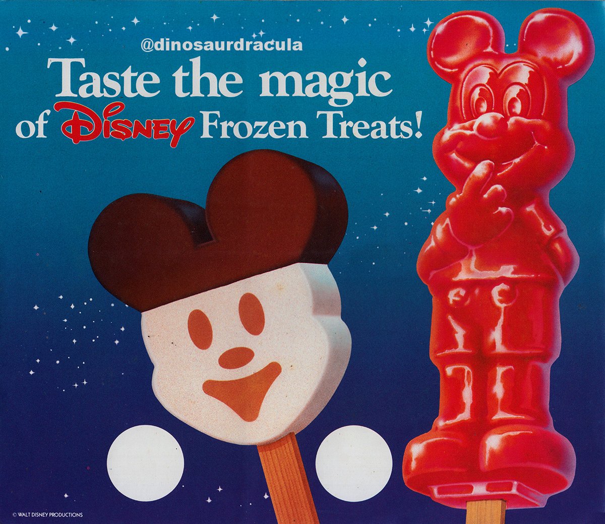 Dinosaur Dracula on Twitter: "Those Mickey Mouse Bars good, but Mickey's Parade Pops were quite possibly the best popsicles I've ever had. Those characters weren't with "mouthfeel" in mind,