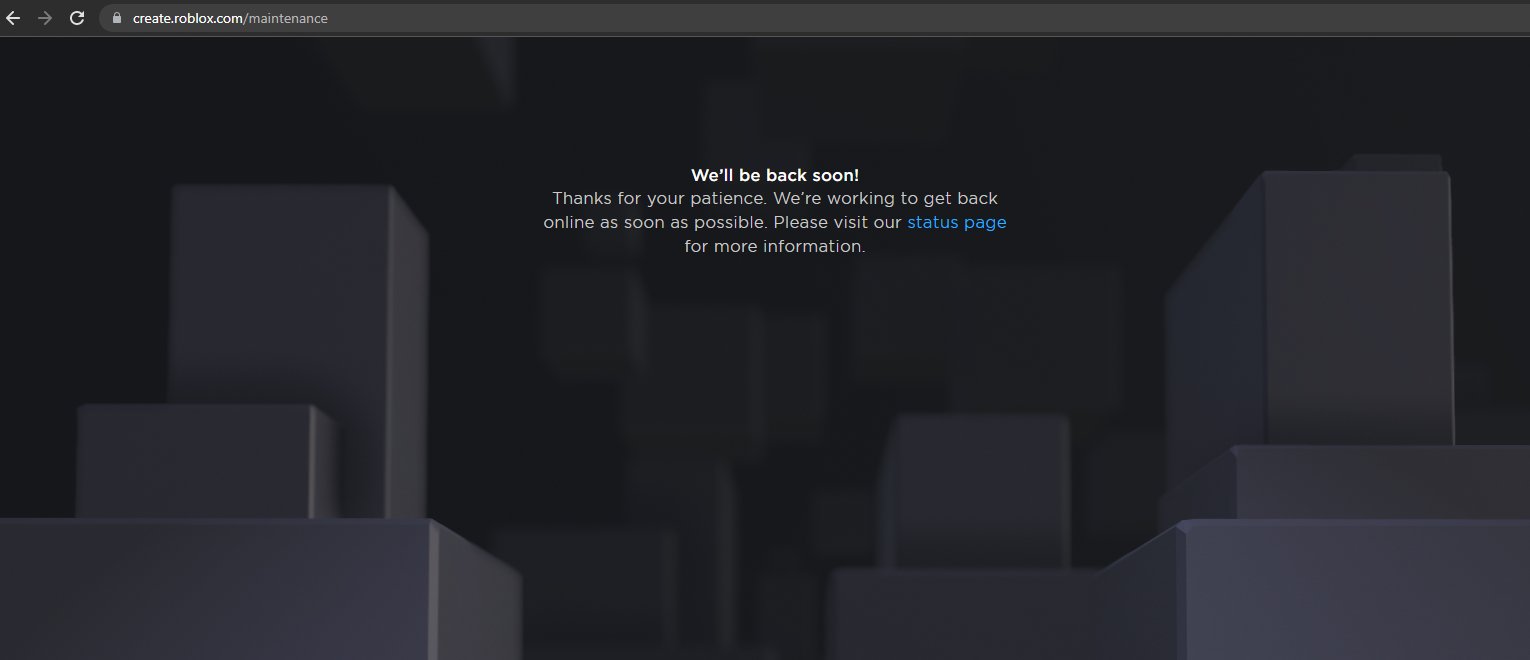 All Information About Roblox Maintenance and Whens it gonna get fixed 