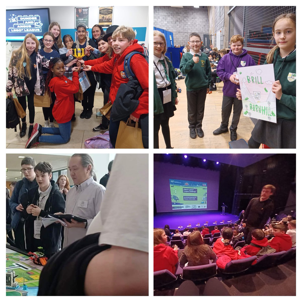 STEMDundee's tweet photo. Congratulations to Best Newcomers @CraigiebarnsPS, Most Adventurous @Craigie_High, Robot Game winners @BarnhillPrimary and @Clepington_PS who were overall winners @dundee_angus @FLLUK #Superpowered tournament! π #dundeelearning #DAFLL @ESPScotland @DA_RegionalSTEM @RaiseScotland https://t.co/wNGupUL4Zt