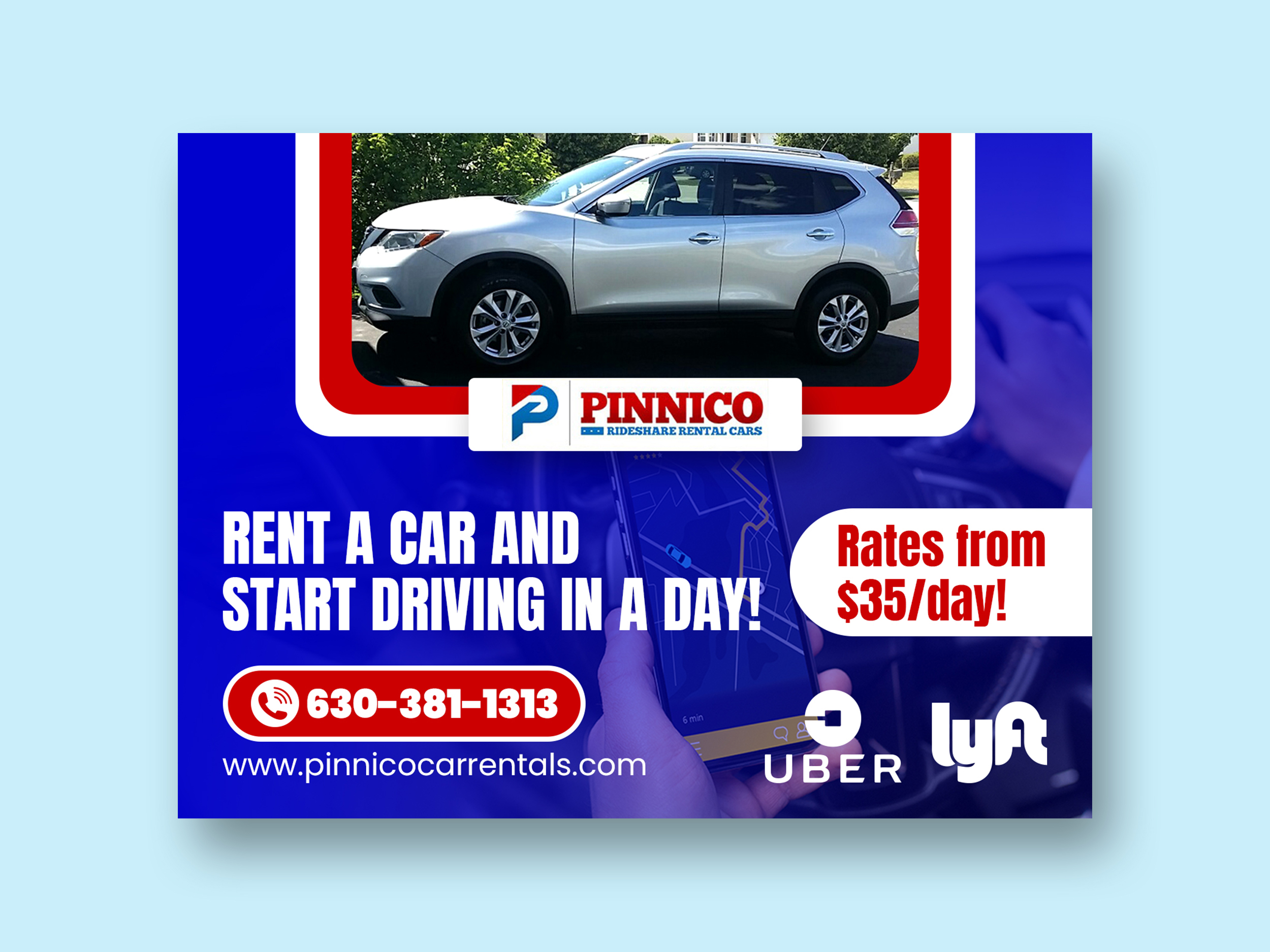 Pinnico Rideshare Rental Cars on Twitter "Drive for Uber or Lyft with