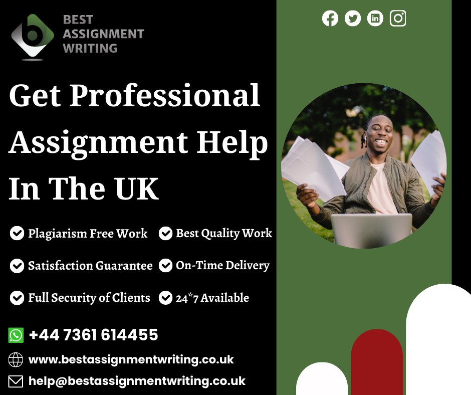 B_A_Writing's tweet image. Be confident! Because you choose our UK Assignment Help Services.
Order Now.
#assignmenthelp #assignmenthelpuk #assignmenthelpinuk #onlineassignmenthelp #onlineassignmenthelp #assignmentwritinghelpuk #bestassignmenthelpuk #ukassignmentwriting #bestassignmentwriting