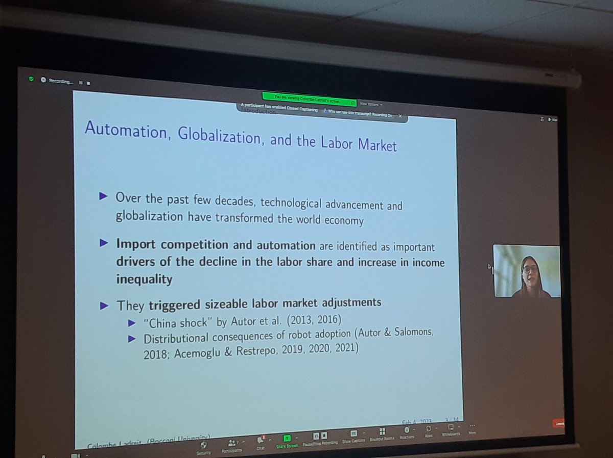 We are touching so many different topics!!! Now it's automation and globalization with Colombe Ladreit (Bocconi University) @cladreit 
#Automation #Globalization #GSIPEConf