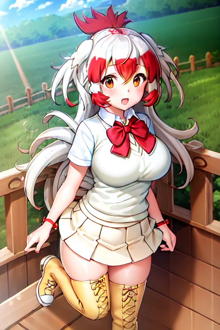 AI描きプログラムで今回はニワトリちゃんを作ってみました。パフィンちゃんと同じようにキーワードには出てこなかったので、学習プログラムを使いました。

#けものフレンズ 
#stablediffusion 