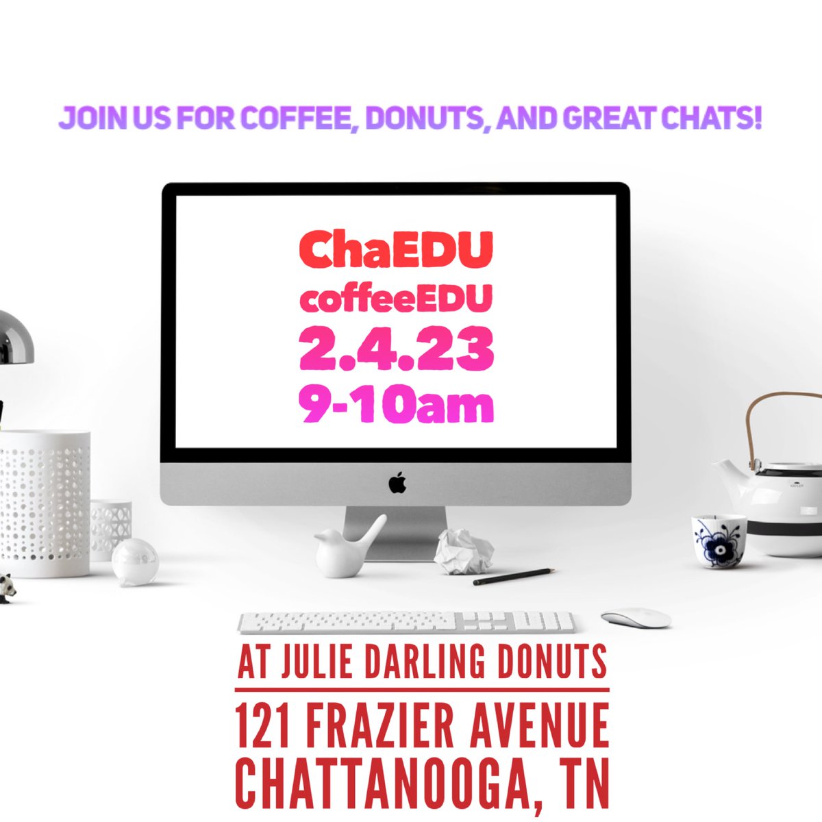 juliedavisEDU's tweet photo. Hey Chattanooga educators! See ya in a bit! https://t.co/77v6AA0Y49