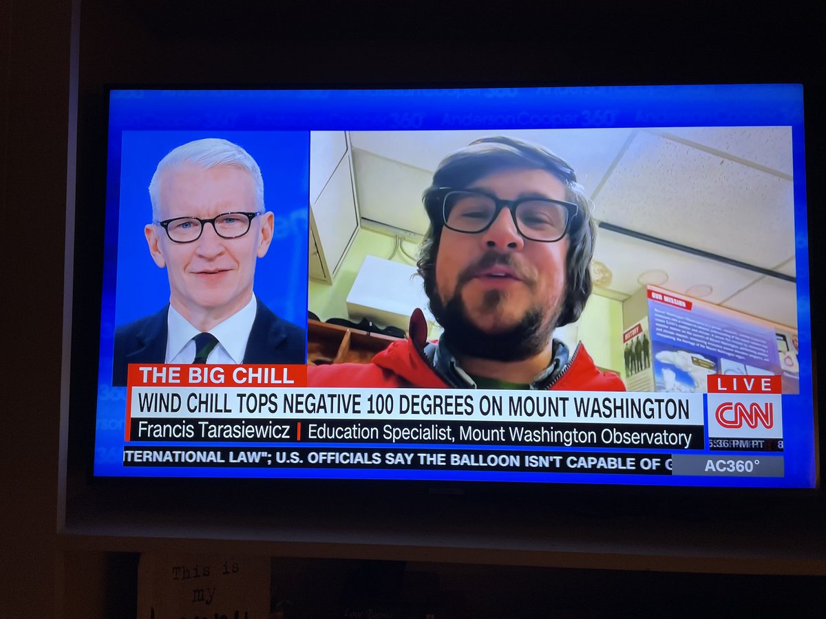 antonialewis's tweet photo. @AC360 great interview about Mount Washington Observatory. Return in the spring for a follow up story- in person! https://t.co/fB7qU604xQ