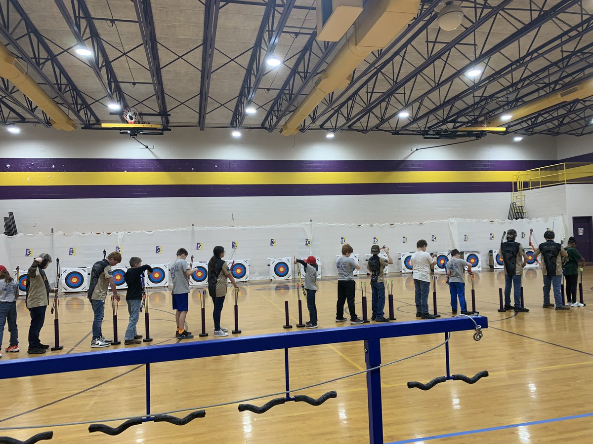 PHeathBranham's tweet photo. Another Saturday morning watching @CESAviators Archery Team take flight! Off to a great start at State qualifiers! https://t.co/rrkVSN9Nmg