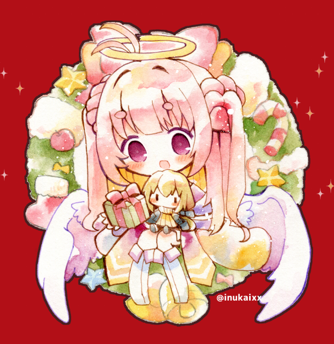 「#透明水彩 天使とクリスマス 」|犬飼/さかなのマーチ【BOOTH新作追加/名古屋コミティア【D-24】】のイラスト