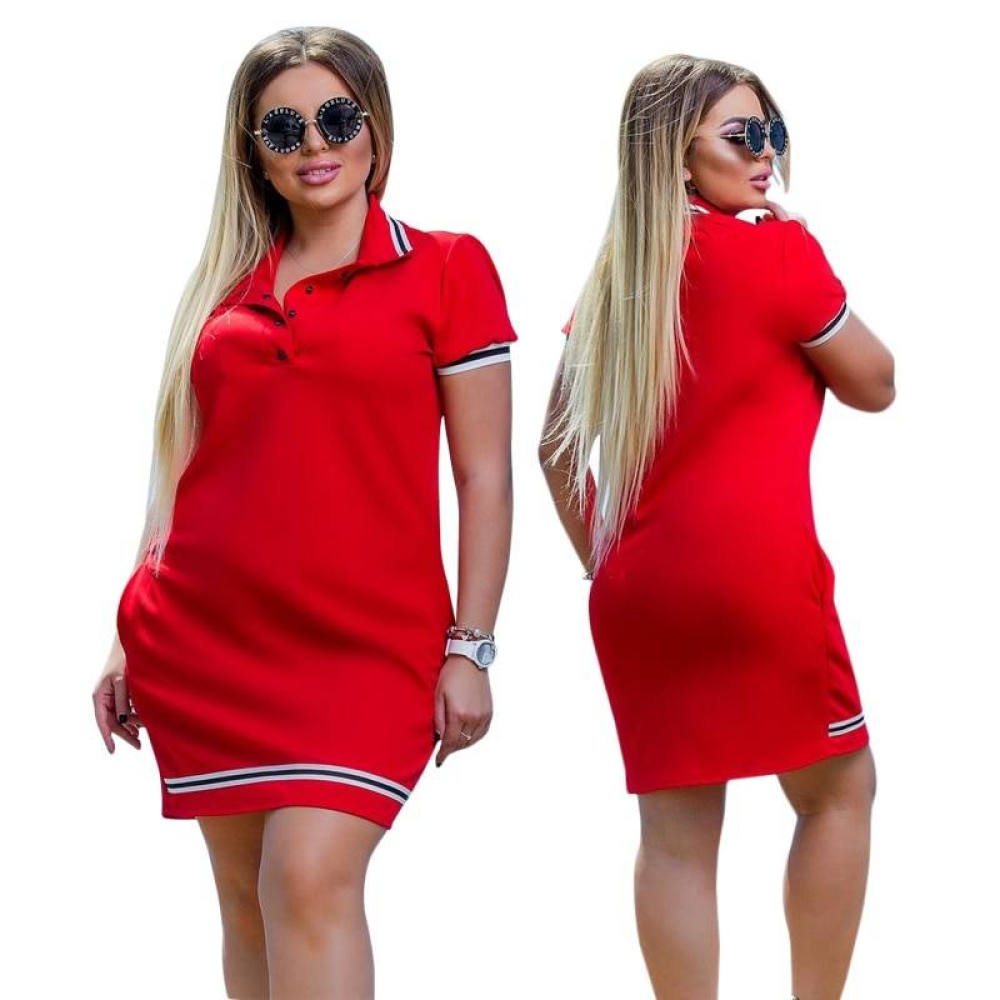 CurvyLab's tweet image. #bbwlover #psblogger #loveyourbody Plus Size 2020 New Fashion Women Summer Polo Dress curvylab.com/2020-new-fashi…