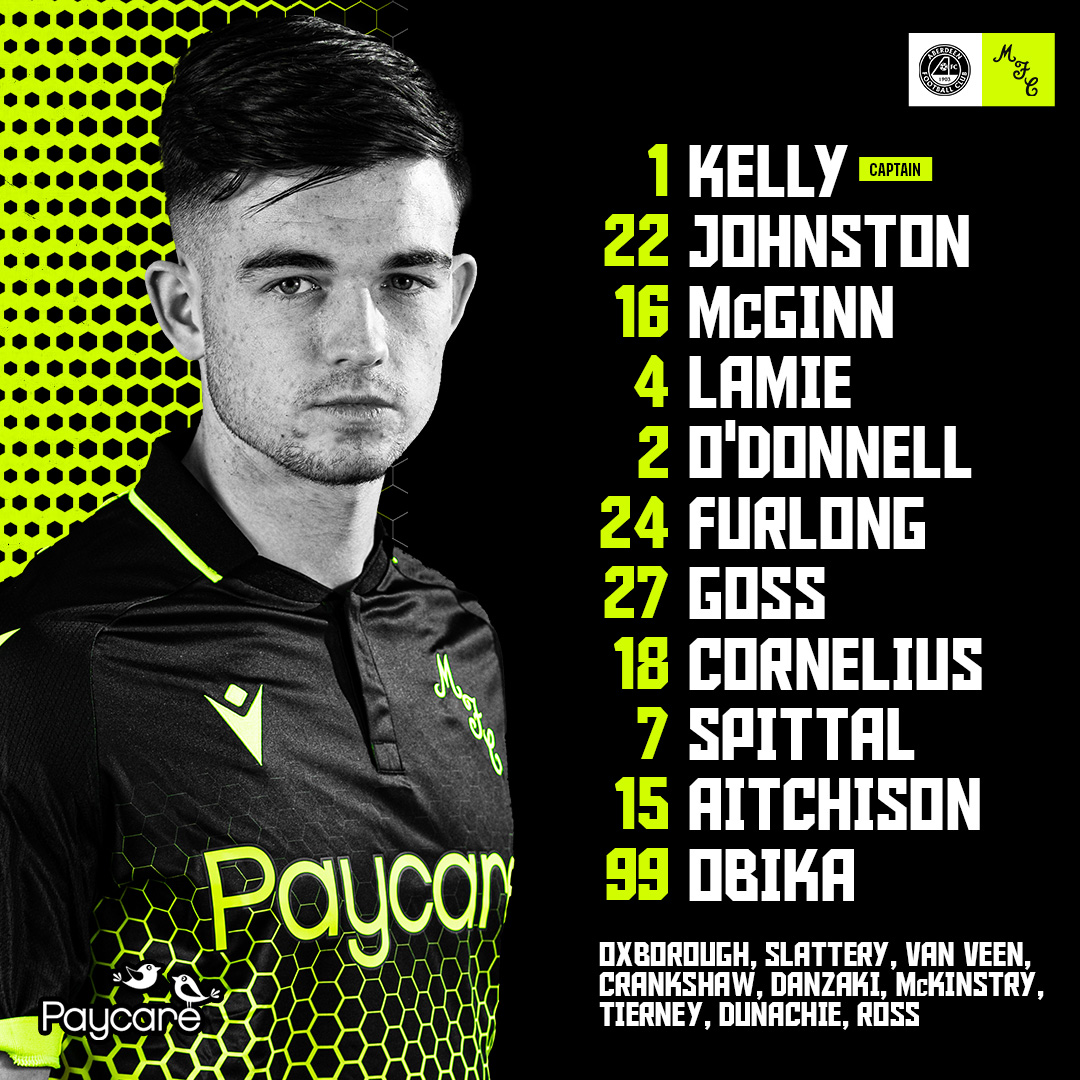 MotherwellFC's tweet photo. The Motherwell team to take on Aberdeen in the cinch Premiership this afternoon.
// #AFCvMFC https://t.co/kRrUZAG2mf