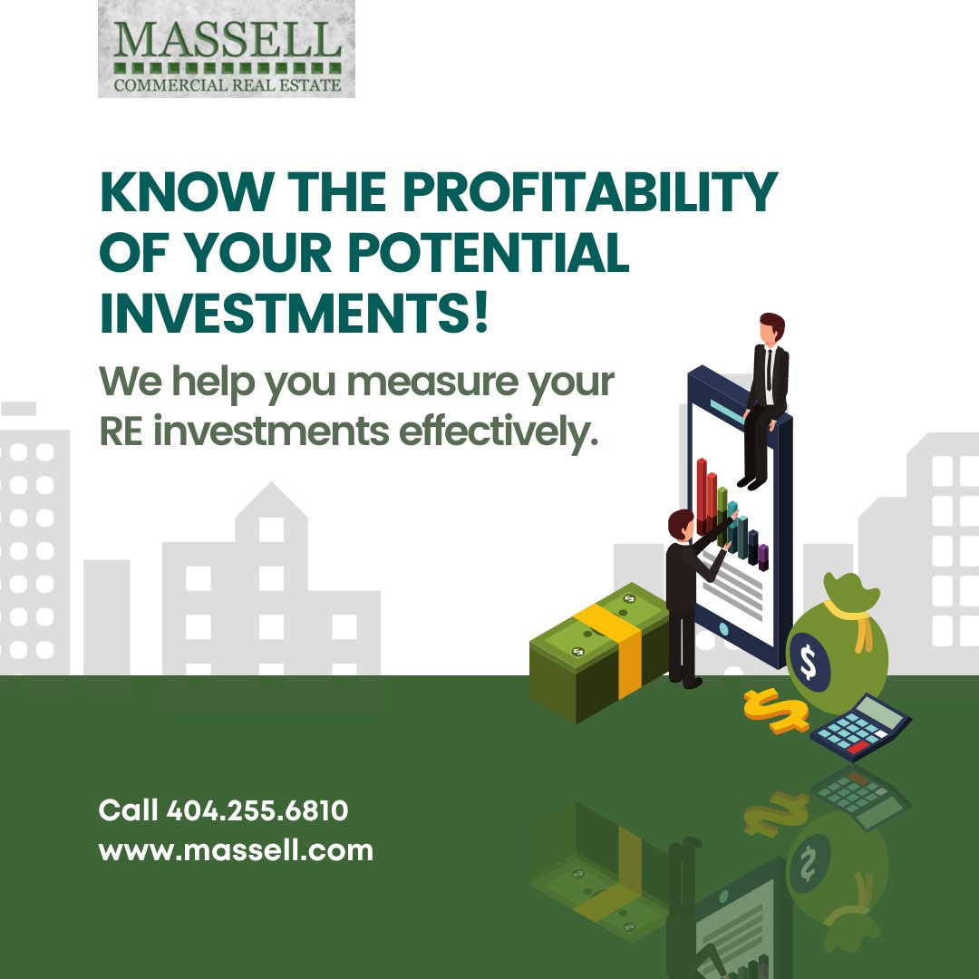 We help you measure your real estate investments effectively. We provide tools and expertise that allows you to compare across asset classes and public market indexes and estimate the profitability of potential investments. Call 404.255.6810 #commercialrealestate