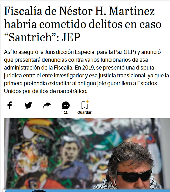 Tomado de El Espectador de hoy.