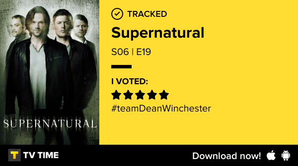 Andry31992's tweet photo. I've just watched episode S06 | E19 of Supernatural! #Supernatural  https://t.co/oVEtkC4dcK #tvtime https://t.co/avJlTaI4rY