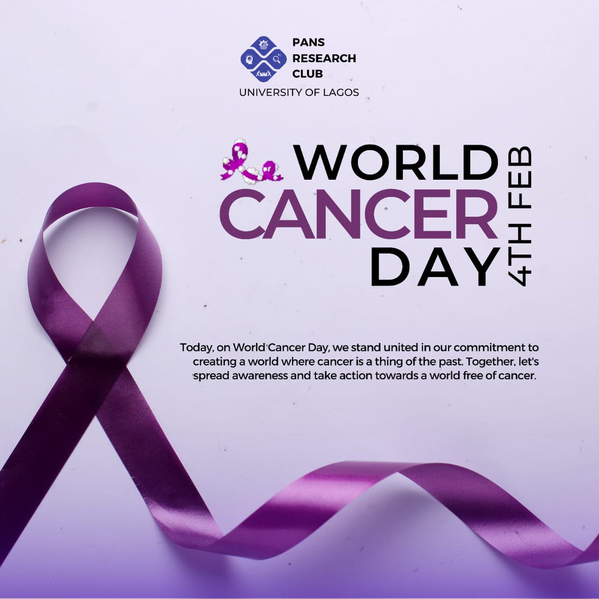 PANSResearch's tweet photo. Millions of people are affected by cancer every year, making it a widespread concern. By joining forces, we have the power to create a world where cancer is no longer a danger to our lives.

Let's also resolve to adopt a lifestyle that can lower the risk of having cancer, https://t.co/2vS9zYr2gW