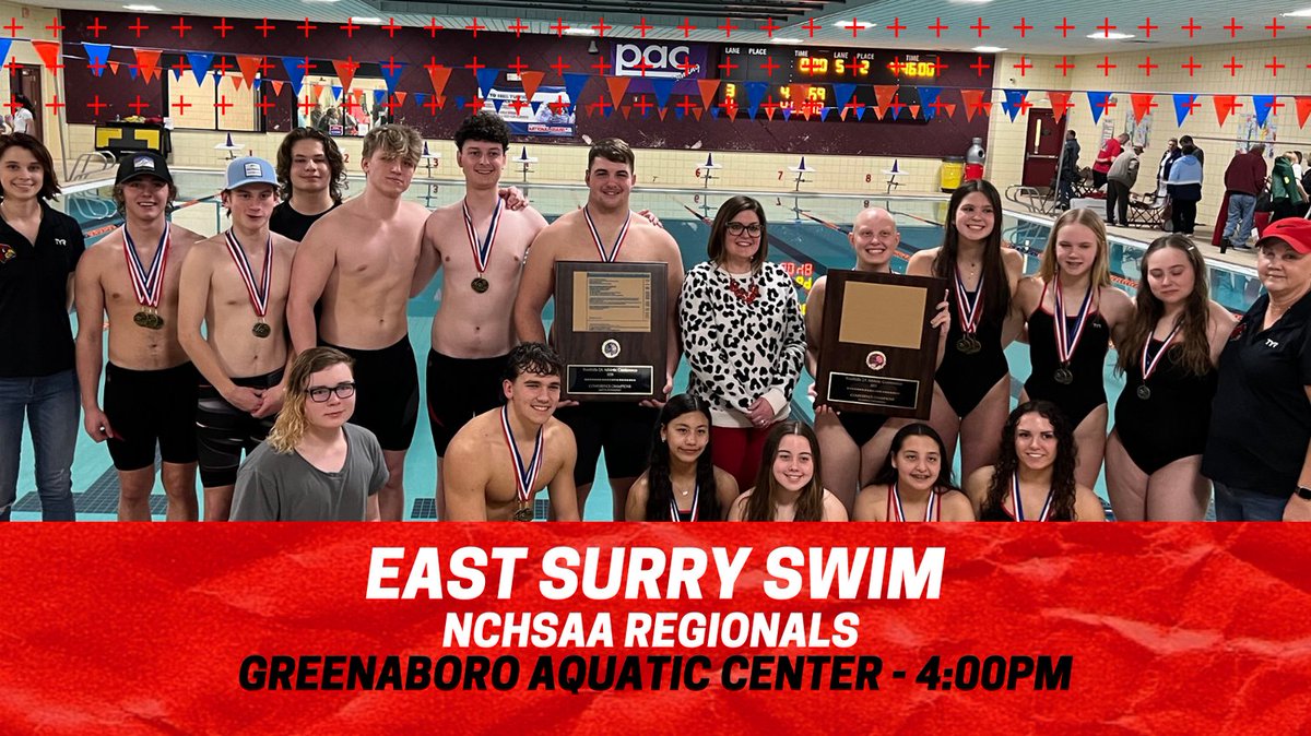 ES_Athletics's tweet photo. Good luck to the East Surry Swim Teams as they compete in the NCHSAA 1A/2A Regional Competition today. Action gets underway just after 4:00pm. Go Cards! https://t.co/ctEgJHr3Nk
