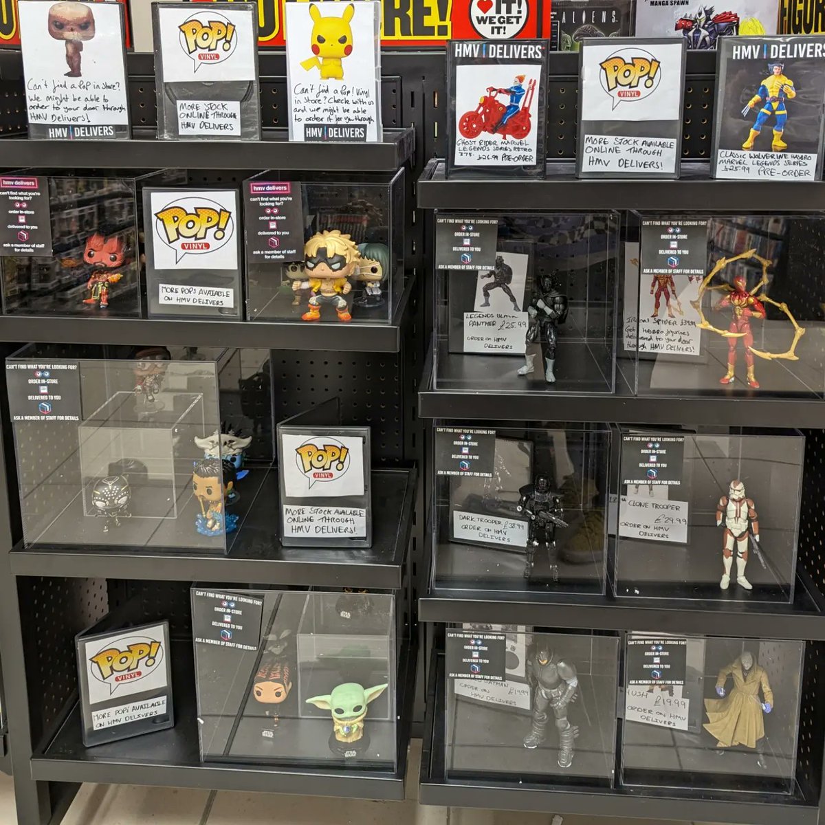 hmv_Wakefield's tweet photo. Check out our figurine section in store! If you've seen any that are available to order on the website check in with us and we can do it through #hmvdelivers https://t.co/KwcUWij1EQ