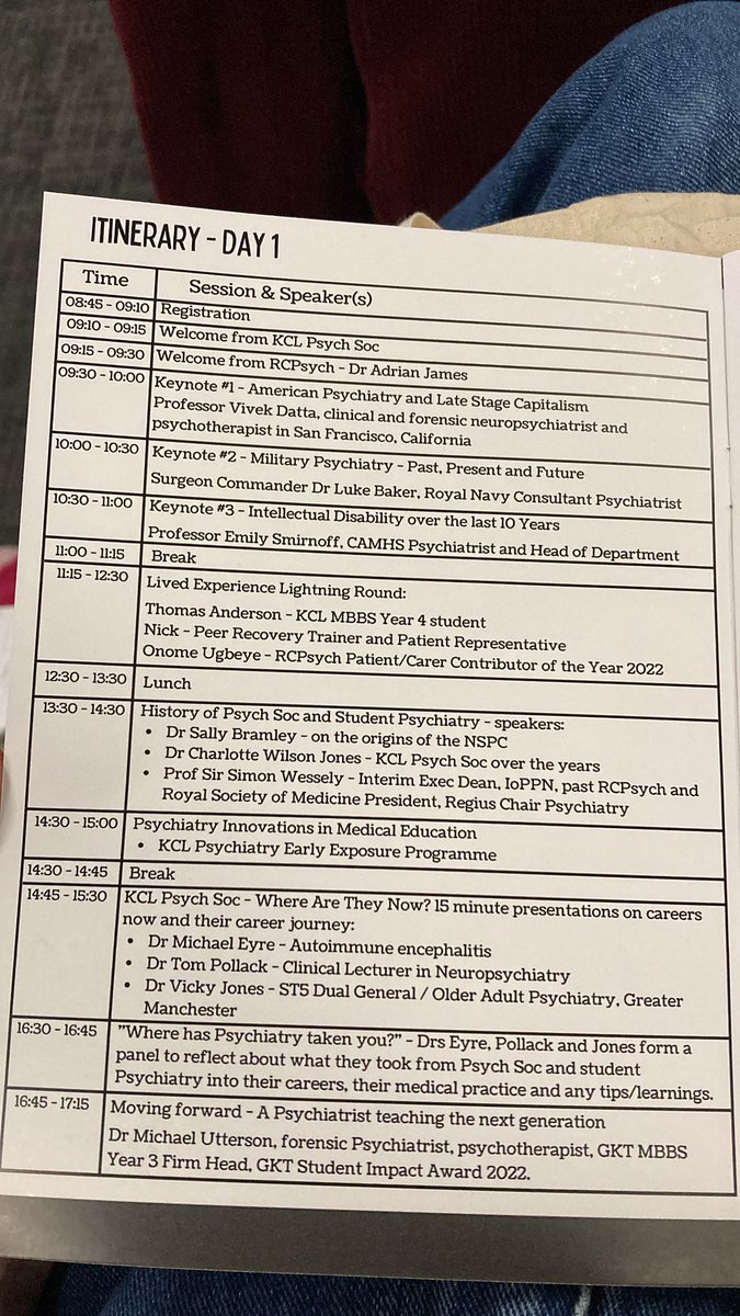 SheffPsychS's tweet image. Sheffield Psych Soc is in London for the #NSPC23 organised by @KCLPsychSoc at the @rcpsych headquarters in London 💫
Had amazing talks on military psychiatry and american psychiatry &amp;amp; capitalism! #ChoosePsychiatry