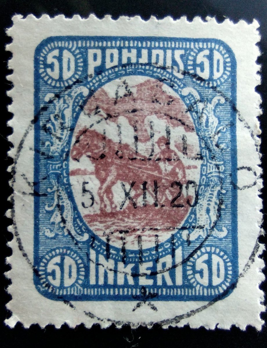stampblog's tweet photo. Yet another North Ingria stamp landing my collection 🤓. Again, this is 99,99% remainder with CTO postmark (date is "impossible" for genuine used, as P.O was shut down day before) 

#collect #stamps #philately https://t.co/bzWGcBV9dl