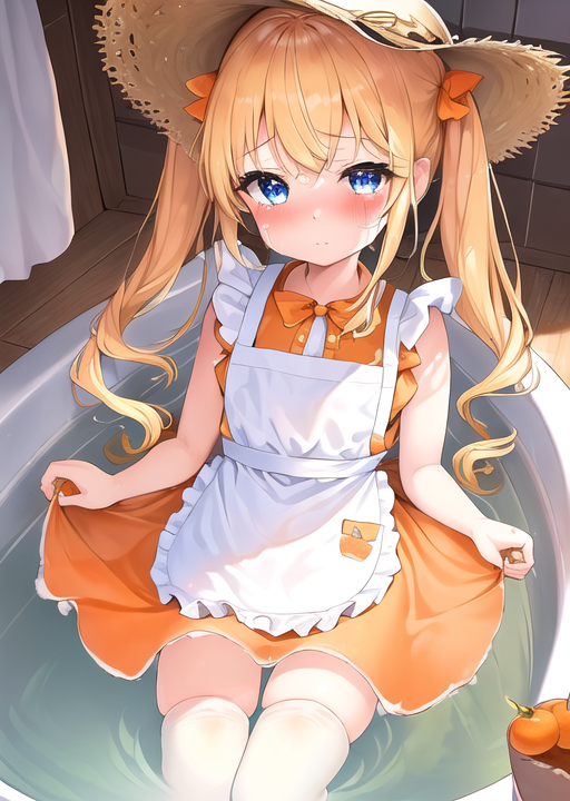 niji_bot's tweet photo. ■ SDでお風呂に入ってるやつ

"in a bathroom"でお風呂に入っている感じになる。

WAM(Wet&amp;Messyというジャンルの、着衣のままプールに入ったりするのに性的興奮を感じるフェティシズム)を表現するのに使える。

余談ではあるが、私はWAM、何がいいのかよくわからない。

1/n https://t.co/dZq3OF2iM8
