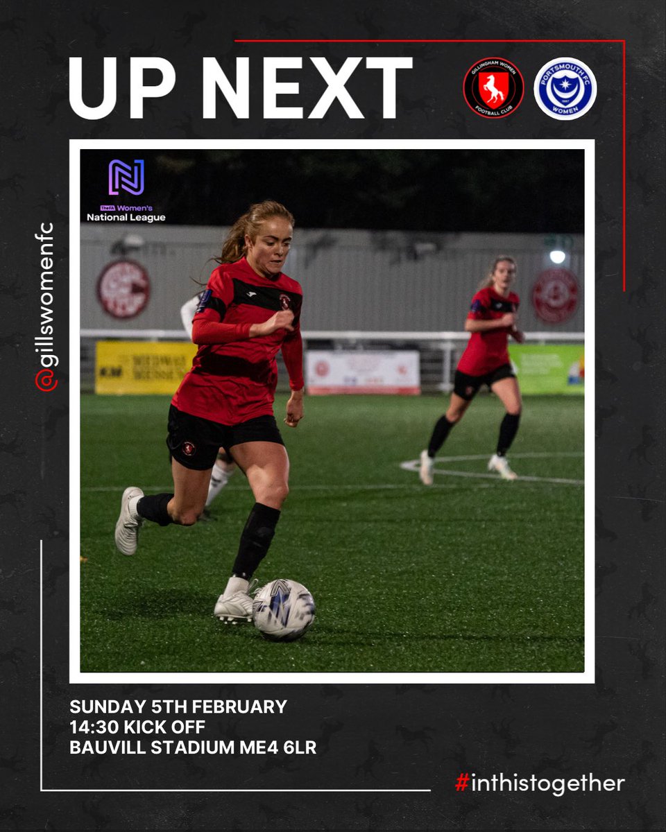 Calling all @thegillsfc supporters 📢 

Make it a football double this weekend and cheer on Gills Women at 2:30pm 🆚 Portsmouth. 

With several new signings, including two U19 @lionesses, you can take advantage of 1/2 price entry on production of a match ticket from Crawley.