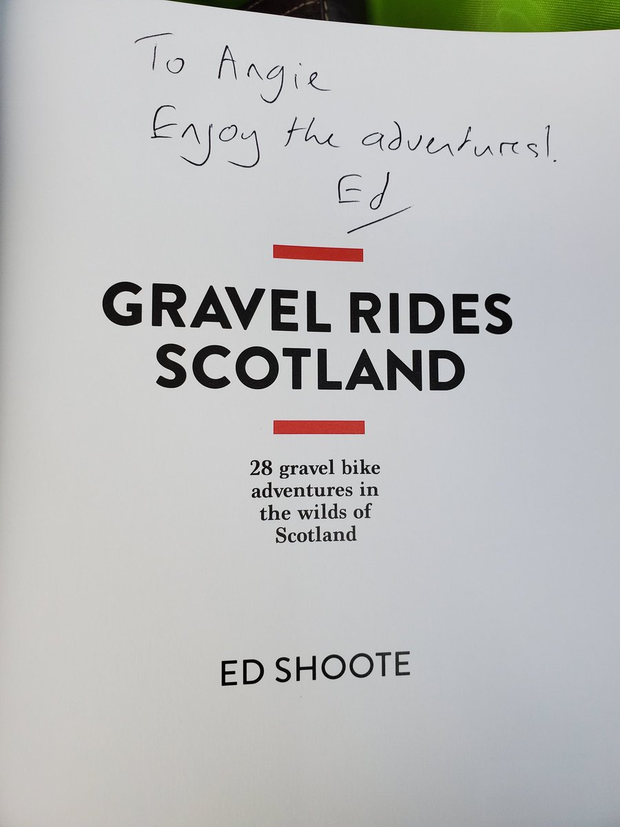 Met Ed Shoote today at the Bike and Hike Hub Galashiels and @Sedgeburn bought me his book 😀😍
Looking forward to this year's adventures🚴‍♀️🚴
#gravelriding #bikeadventures #edshoote #hikeandbikehubgalashiels 
#GravelRidesScotland