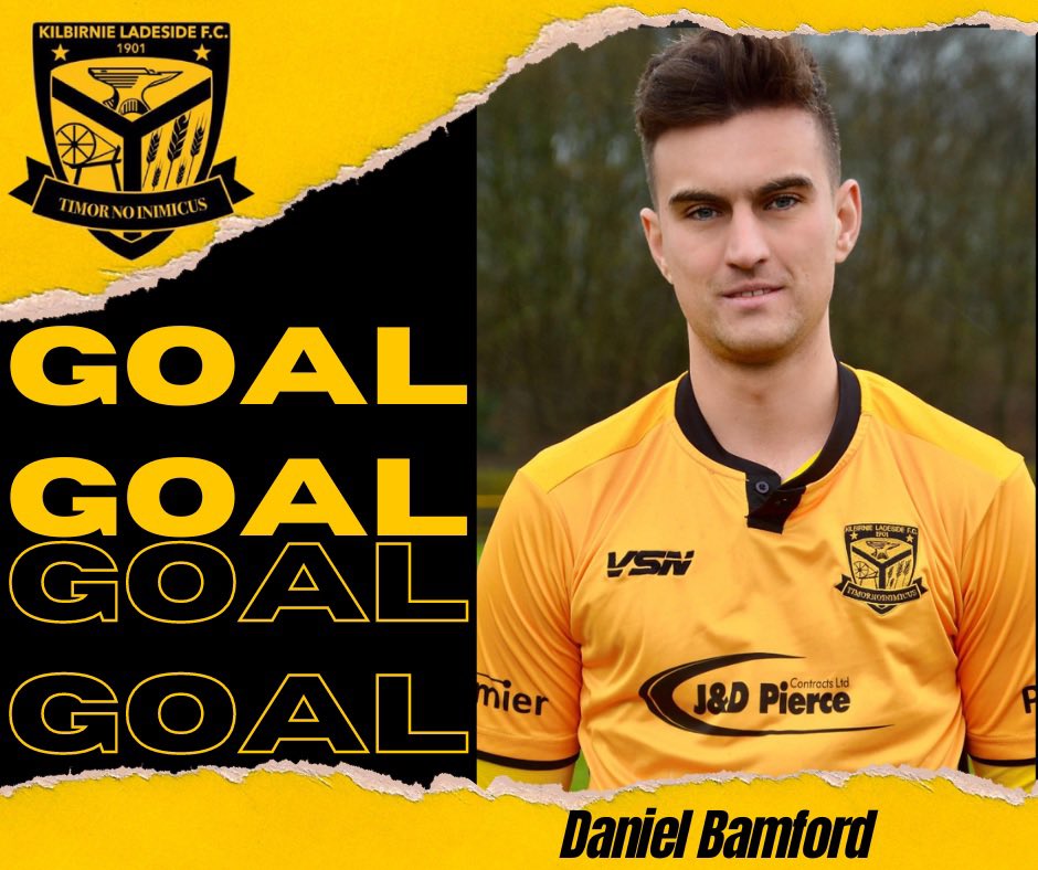 KLFC_official's tweet photo. Goallll!!!! And it’s Danny Bamford with the right footed shot into bottom corner!!🐝🐝

Bonnyton Thistle 0 - 1 Kilbirnie Ladeside https://t.co/l8PRbVN3s3