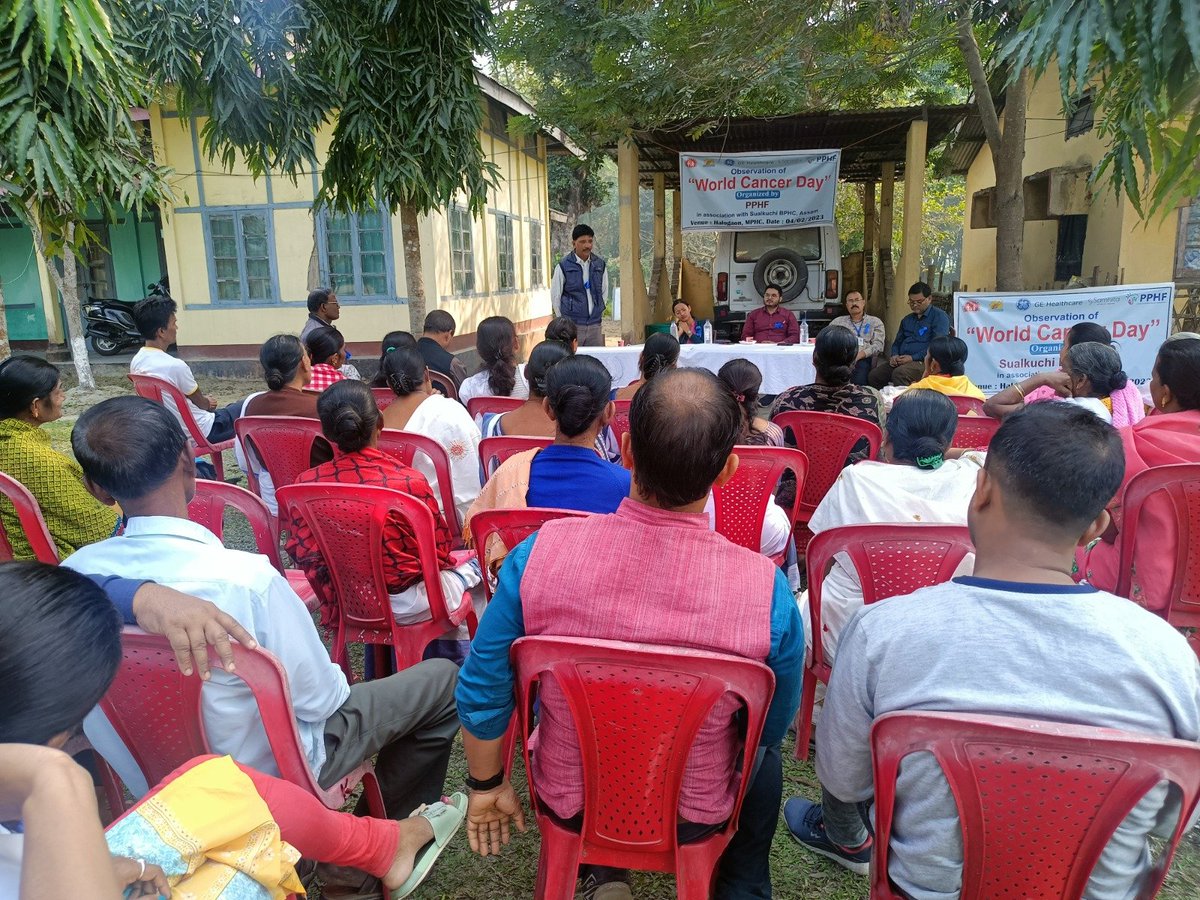 PPHF_Global's tweet image. As part of #ProjectScreen, @PPHF_Asia in collaboration with @GEHealthCare BPHC Sualkuchi and BPHC Barpeta Road, Assam observed #worldcancerday2023 by organizing #cancerawareness programme in both the blocks where more than 400 people participated.