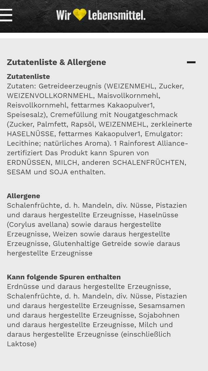 Lottarius2's tweet photo. @Lord_NicolasX Und das gute ist dass diese nougat bits sogar meistens vegan sind

Siehe Zutatenliste: https://t.co/cEfFTyufxd