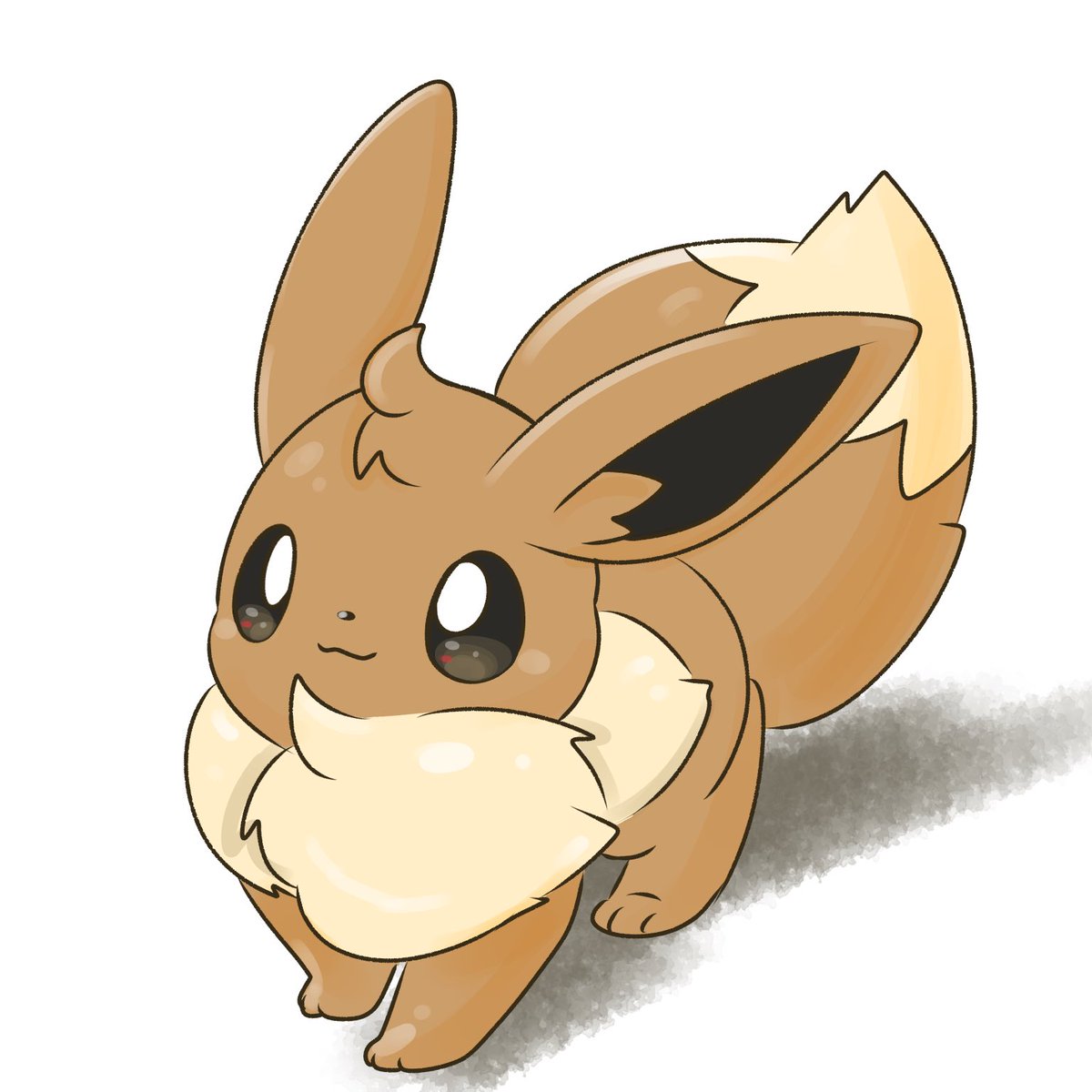 eevee no humans solo pokemon (creature) closed mouth :3 white background full body  illustration images