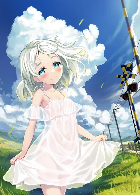 夏雲と夏の空 
