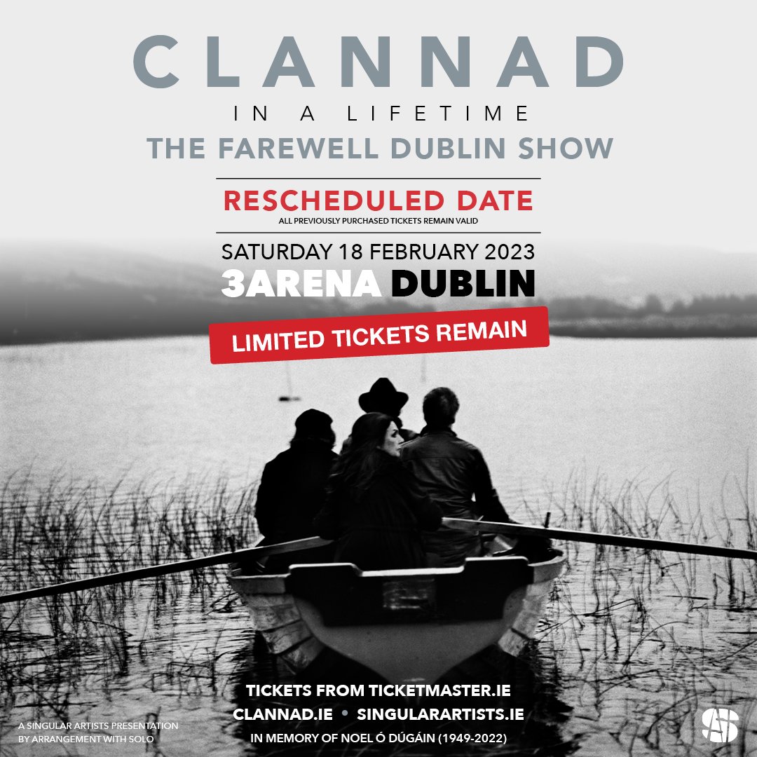 Only 2 weeks to go to our Farewell Dublin show at @3ArenaDublin - very limited final tickets remaining! @singularartists @SoloMusicAgency #inalifetime