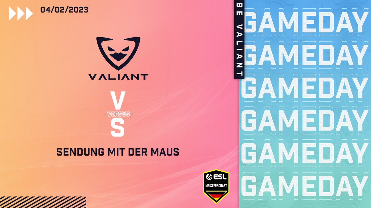 [CSGO]

Hey lads,

we're back with our next pre-season cup. After we had to wait we're hyped to play now.🔥 So tune in and cheer for us.❤️

🆚SENDUNG MIT DER MAUS

📺 twitch.tv/blacki9326
🎙️ @Blacki9326 &amp; <a href="/berryryder/">Dawid</a> 

as alway #beVALIANT