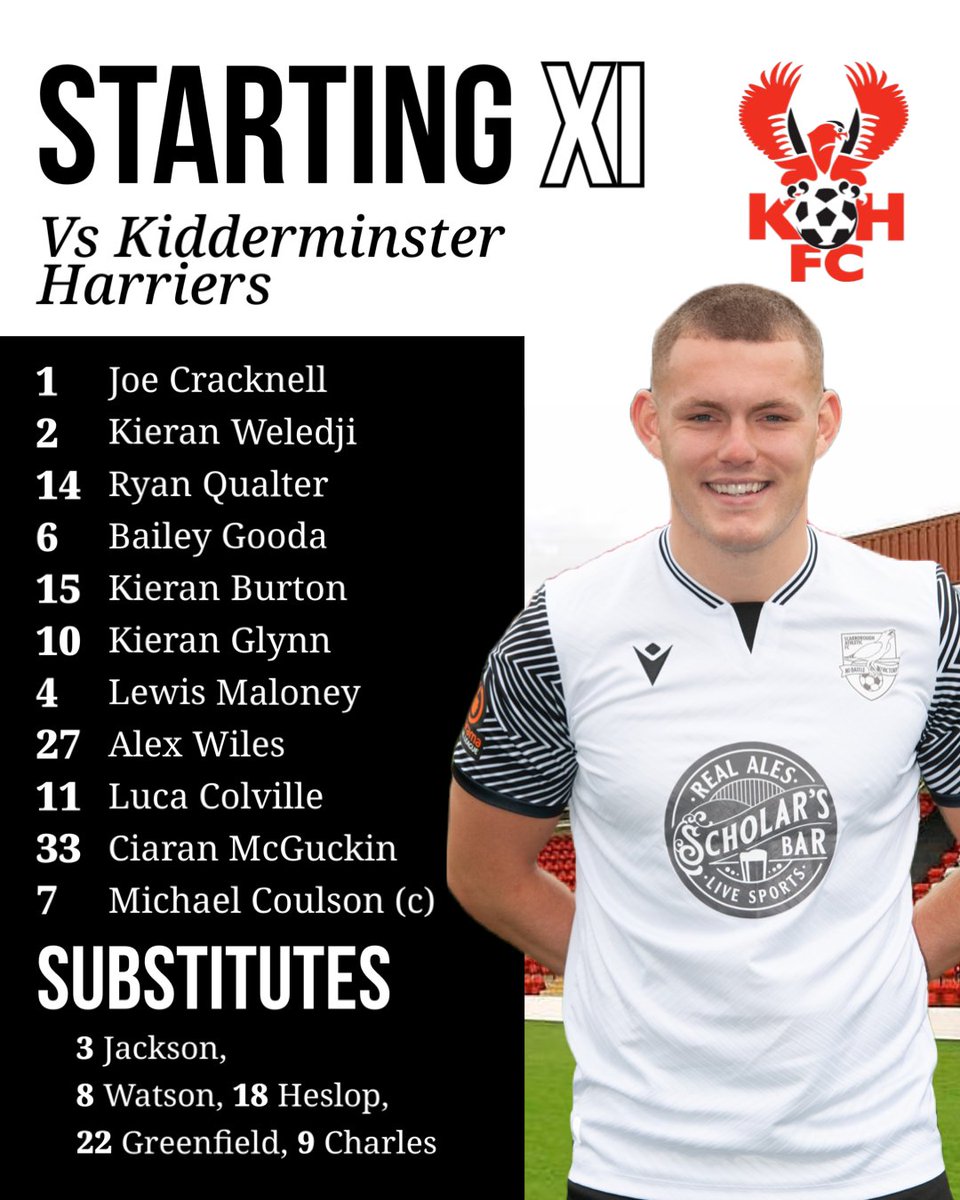 TODAY'S TEAM 👇

◾ An unchanged starting XI from Tuesday night's game against Brackley

◾ Jake Charles makes the bench, following his return from illness, Will Thornton and Dom Tear remain injured. 

#BACKTHEBORO