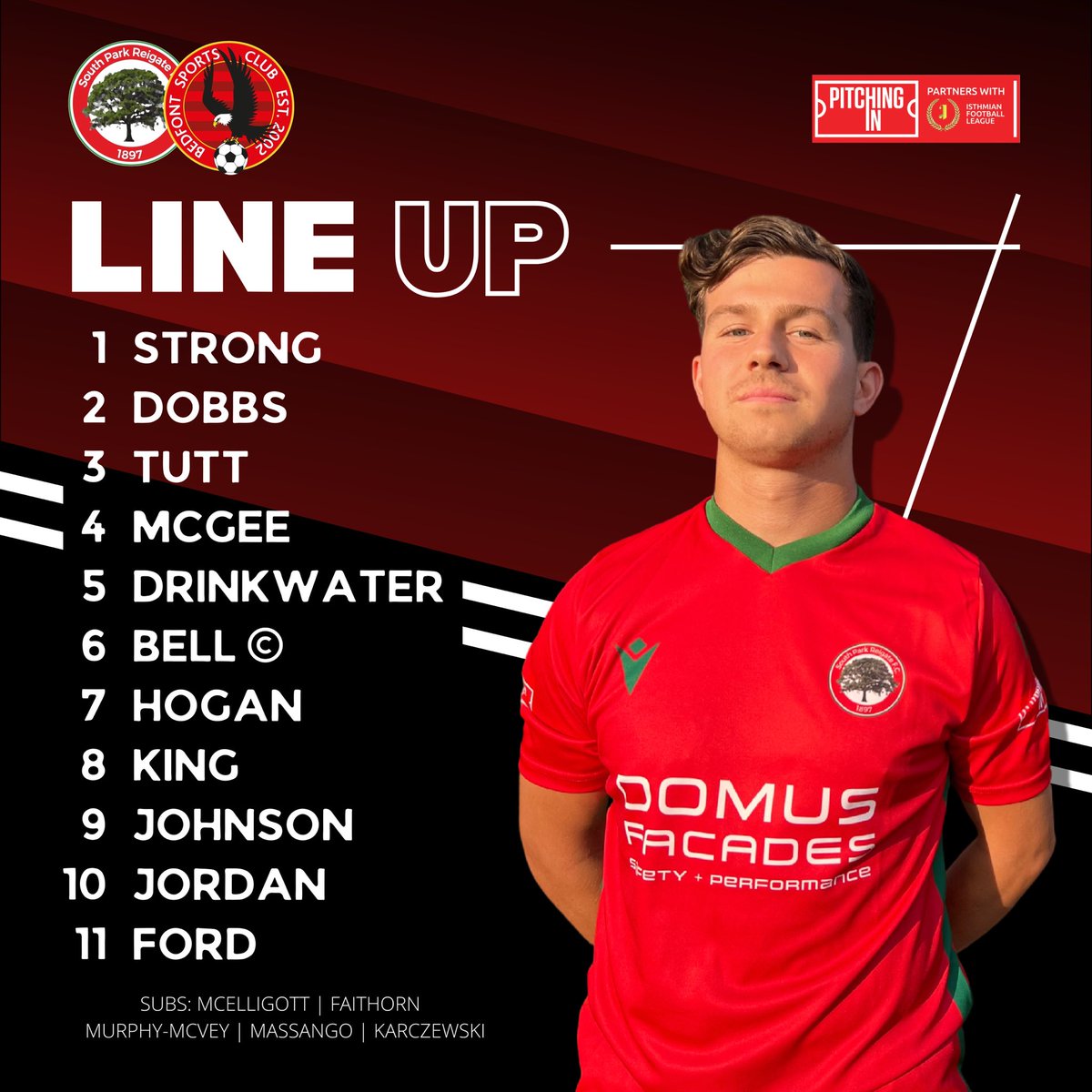 𝗦𝗧𝗔𝗥𝗧𝗜𝗡𝗚 𝟭𝟭 | 1️⃣1️⃣

Here is how we start vs <a href="/BSFC_Official/">Bedfont Sports Club</a> today. 

COME ON BOYS! ⚡️⚡️

#WeareSouthPark
#UpTheSparks 

⚽️🌳⚡️⚽️🌳⚡️