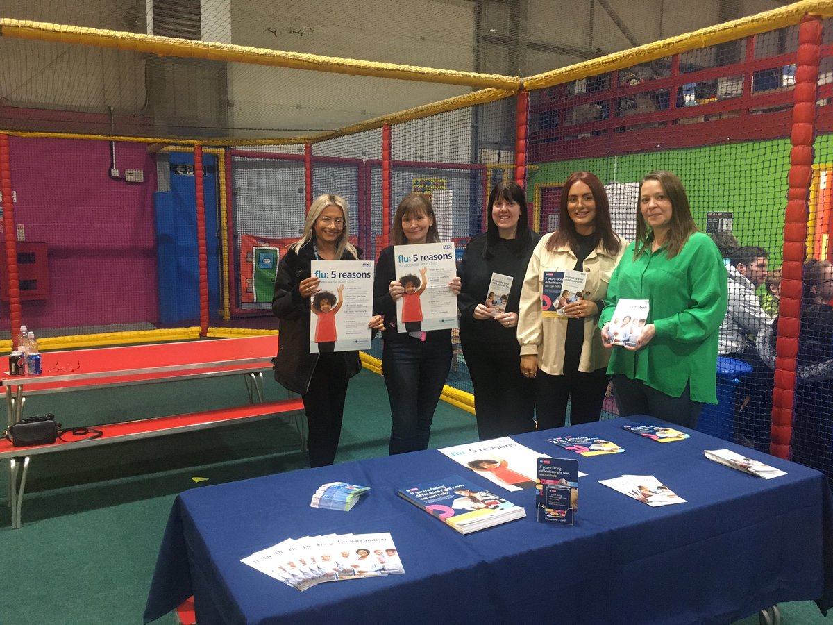 connellmelanie2's tweet photo. Widnes PCN teams at Jellybeans play centre. Health and Wellness pop up event. #primarycare #flucampaign #nhs https://t.co/pbFEHwIWMr