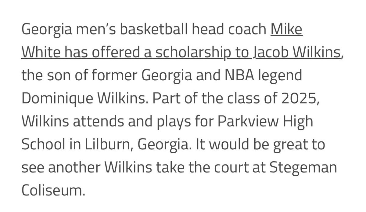 SouthPawDawg007's tweet photo. Looking ahead, this would be very cool for us older Dawg fans! Human Highlight Film’s son at UGA, hope it happens in a few years!
#GoDawgs #ugahoops https://t.co/7Ol25dIWVr