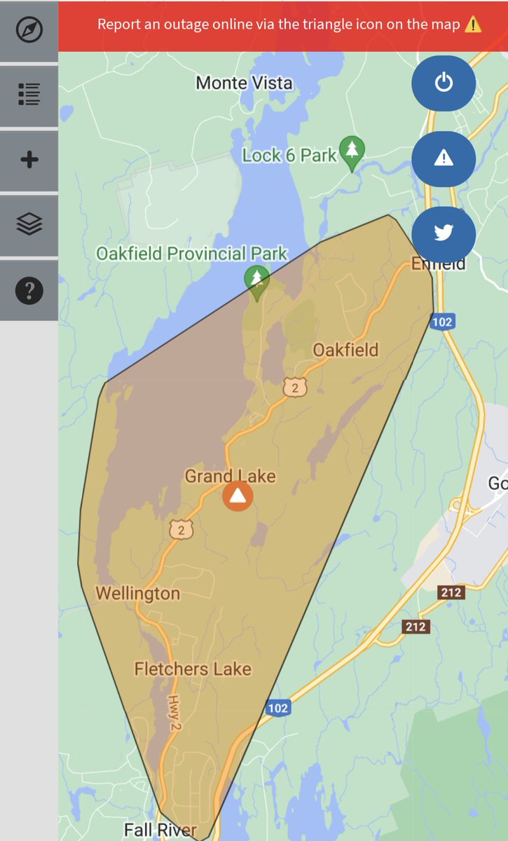 CrystalYeo's tweet photo. @HRMFireNews And now a huge swatch across Fall River-Enfield too. Seems like clockwork every few days now https://t.co/xHKbmCyUec