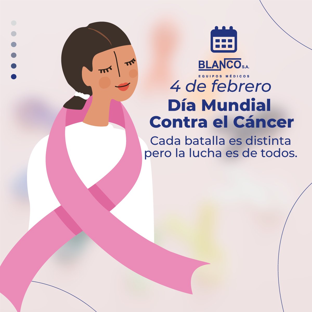 BlancoEquipos's tweet photo. En el Día Mundial Contra el Cáncer🎗️👩🏻⚕️ los invitamos a mostrar su apoyo y solidaridad con las personas que padecen esta enfermedad, porque juntos podemos combatirla. 🙌🏻💜

#BlancoEquiposMédicos #EquiposMédicos #MédicosEcuador #Tecnología #ElEquipoLíder https://t.co/4gjbU3OY8Z
