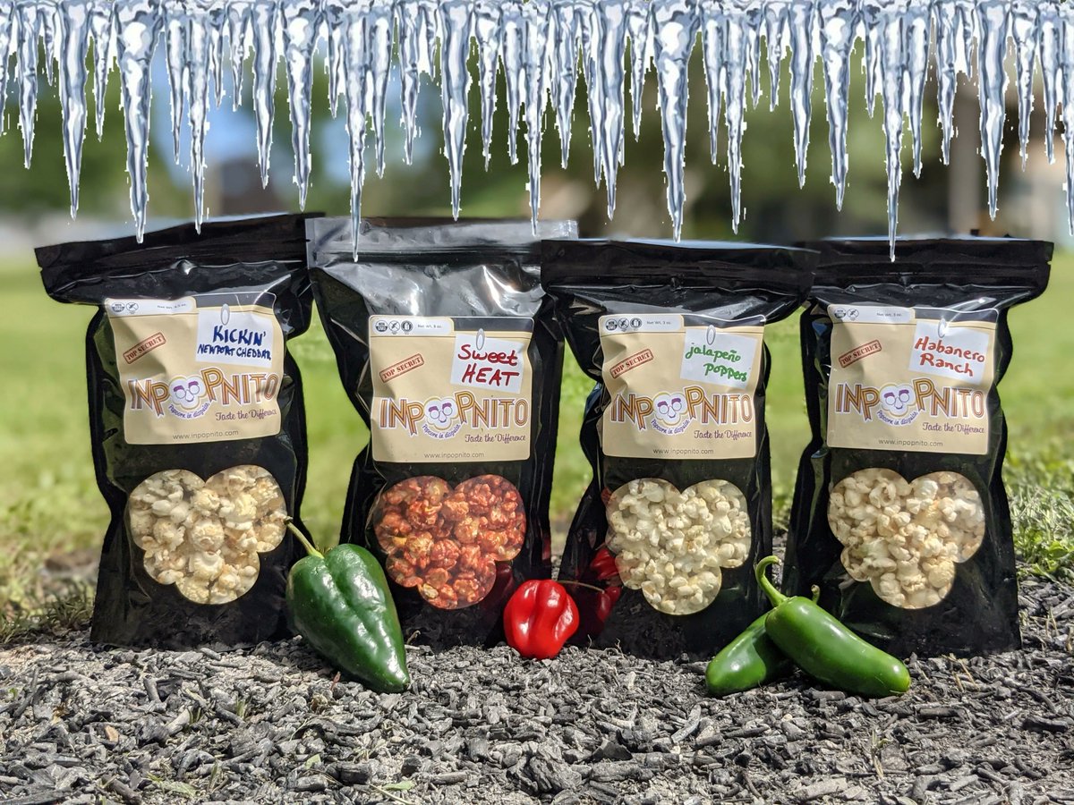 Inpopnito's tweet photo. Today's freezing temperature calls for our spicy hot popcorn to help keep you warm! 🥶 🌶️ https://t.co/USRPQE73Zq