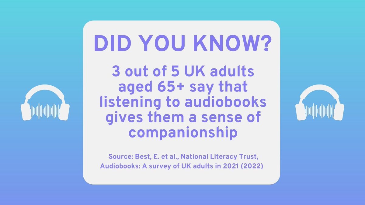 ListeningBooks's tweet photo. Audiobooks are an excellent tool for coping with loneliness 💜
Find out more about the benefits of our audiobook lending service: https://t.co/h8BkYjSQn3
Hashtags: #EndLoneliness #LonelinessSupport https://t.co/50dKnhzmkd