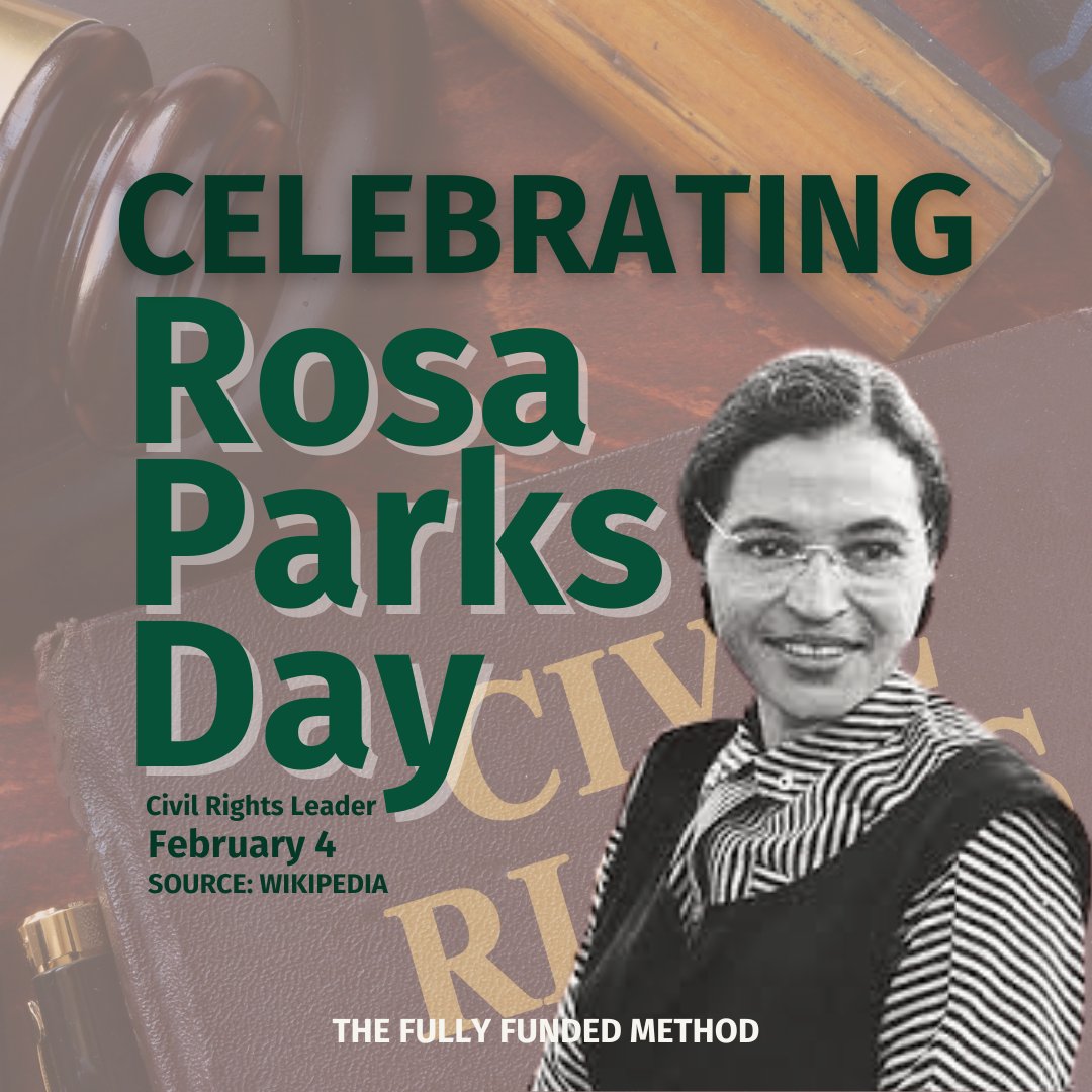 GetFullyFunded's tweet image. Rosa Parks Day is a day to remember an extraordinary woman who changed history. #RosaParksDay