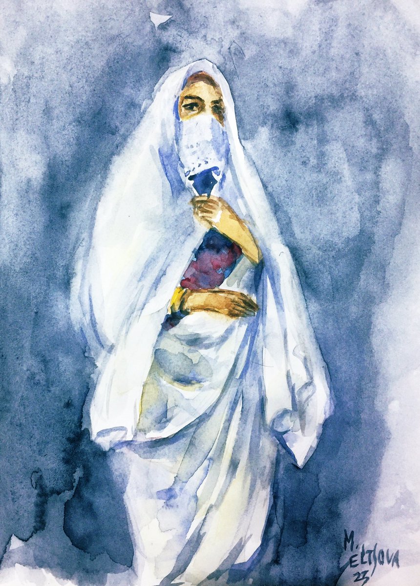 Femme algéroise , mon aquarelle