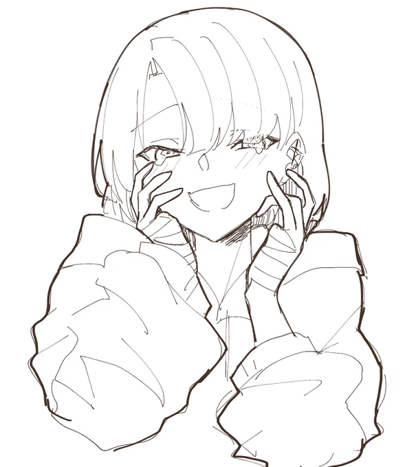 さらっと落書きすると好みな顔描けたりするんだよなあ(あるある) 