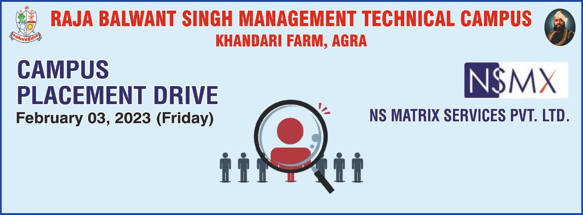 rbsmtc_agra's tweet photo. RBSMTC successfully organized a Pool Campus Drive for MBA/MCA/B.Tech students on 03-02-2023 .
#PoolCampusDrive
#Rbsmtc
#NSMX https://t.co/7f7Uc4tMus