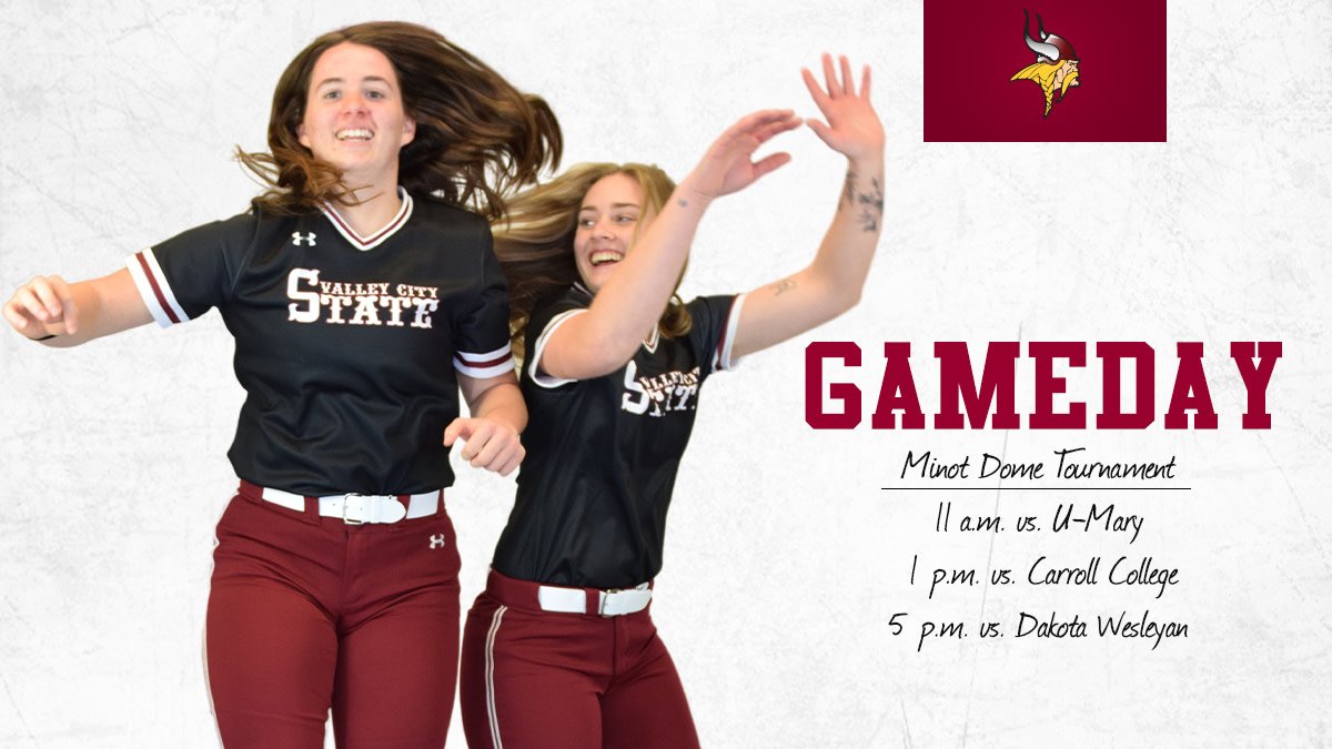 VCSUVikings's tweet photo. 🥎 SEASON OPENER IS HERE! 🥎 
The Vikings play 3️⃣ today at the Minot Dome Tournament!

🕚 11 a.m. / 1 p.m. / 5 p.m.
📍 Minot, N.D.
📺 https://t.co/rMC4NqinrN
📊 https://t.co/xFCOWIfavB https://t.co/Xyaduso39t
